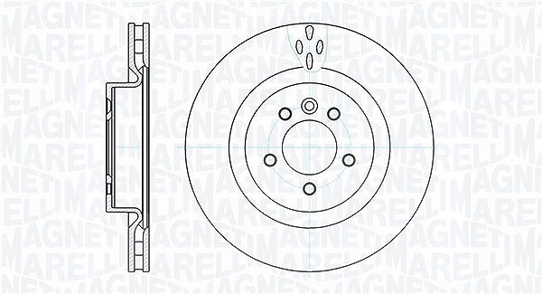 Magneti Marelli Bremsscheibe Vorderachse Belüftet [Hersteller-Nr. 361302040430] für Land Rover