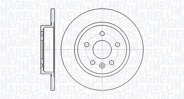 Magneti Marelli Bremsscheibe [Hersteller-Nr. 361302040363] für Vauxhall, Chevrolet, Opel