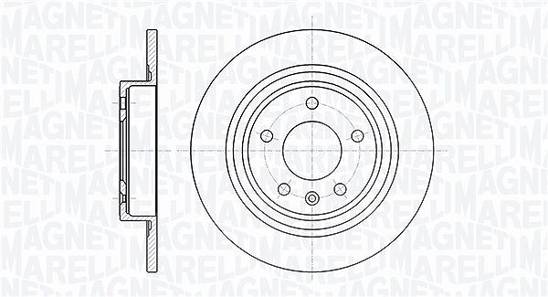 Magneti Marelli Bremsscheibe [Hersteller-Nr. 361302040361] für Chevrolet, Vauxhall, Opel