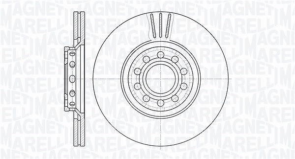 Magneti Marelli Bremsscheibe [Hersteller-Nr. 361302040412] für Seat, Skoda, Audi, VW