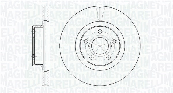 Magneti Marelli Bremsscheibe [Hersteller-Nr. 361302040348] für Toyota, Subaru