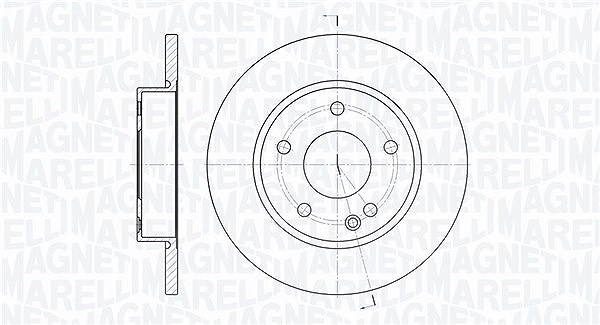 Magneti Marelli Bremsscheibe [Hersteller-Nr. 361302040257] für Mercedes-Benz