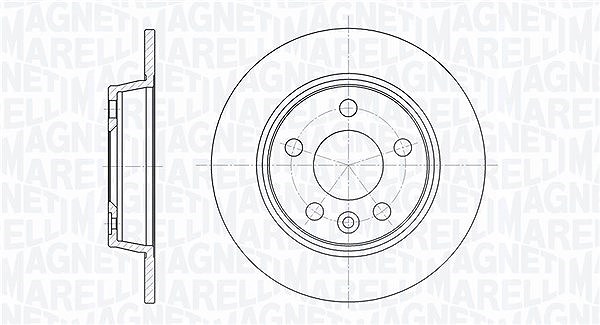 Magneti Marelli Bremsscheibe [Hersteller-Nr. 361302040245] für Ford, VW, Seat