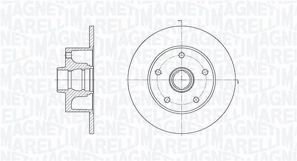 Magneti Marelli Bremsscheibe [Hersteller-Nr. 361302040241] für Audi