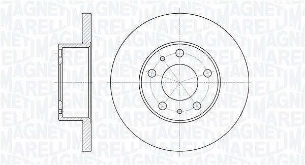 Magneti Marelli Bremsscheibe [Hersteller-Nr. 361302040237] für Fiat, Citroën