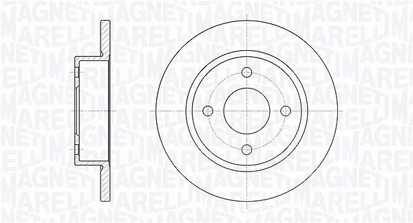 Magneti Marelli Bremsscheibe [Hersteller-Nr. 361302040235] für Nissan