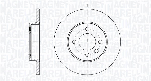 Magneti Marelli Bremsscheibe [Hersteller-Nr. 361302040225] für Seat, VW