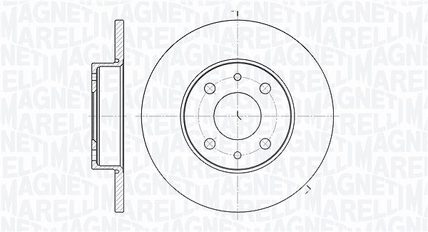 Magneti Marelli Bremsscheibe [Hersteller-Nr. 361302040217] für Alfa Romeo