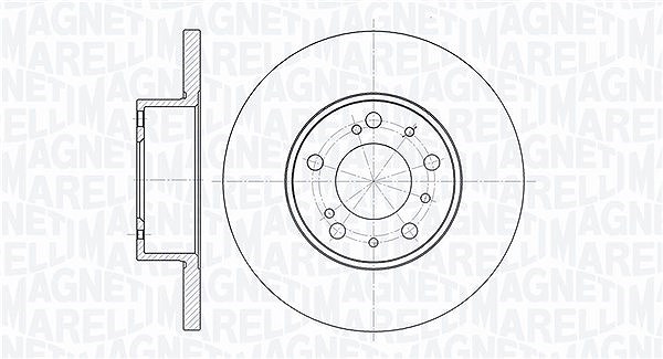 Magneti Marelli Bremsscheibe [Hersteller-Nr. 361302040213] für Fiat, Peugeot, Talbot, Citroën