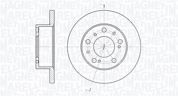 Magneti Marelli Bremsscheibe [Hersteller-Nr. 361302040211] für Fiat, Alfa Romeo, Talbot, Citroën