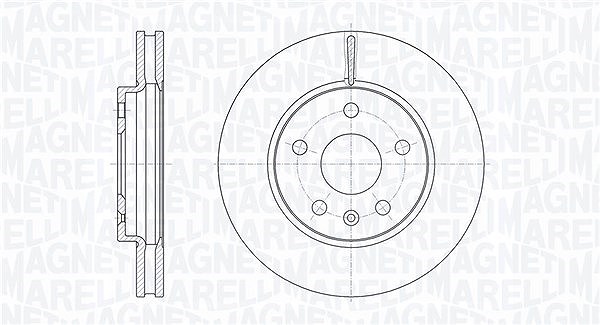 Magneti Marelli Bremsscheibe [Hersteller-Nr. 361302040106] für Vauxhall, Opel, Chevrolet, Saab