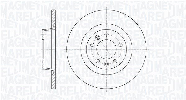 Magneti Marelli Bremsscheibe [Hersteller-Nr. 361302040105] für Toyota, Peugeot, Citroën, Fiat
