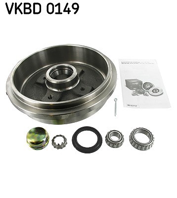 Skf 1x Bremstrommel [Hersteller-Nr. VKBD0149] für Audi, Skoda, Seat, VW