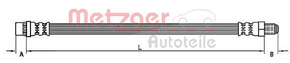 Metzger Autoteile Bremsschlauch [Hersteller-Nr. 4110109] für Renault