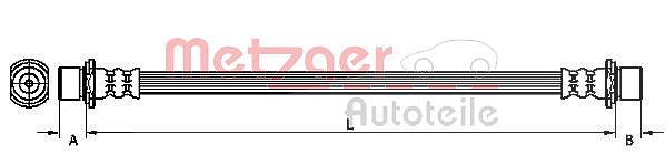 Metzger Autoteile Bremsschlauch [Hersteller-Nr. 4110788] für Toyota