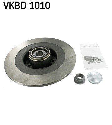 Skf 1x Bremsscheibe mit Radlager Hinterachse [Hersteller-Nr. VKBD1010] für Renault