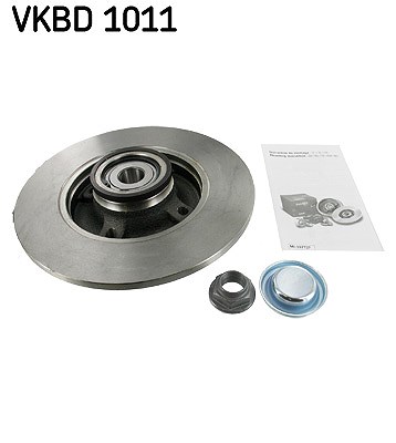 Skf 1x Bremsscheibe Hinterachse Voll+Radlager+ABS [Hersteller-Nr. VKBD1011] für Citroën, Peugeot