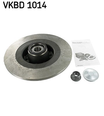 Skf 1x Bremsscheibe hinten +Radlager+ABS-Ring [Hersteller-Nr. VKBD1014] für Renault