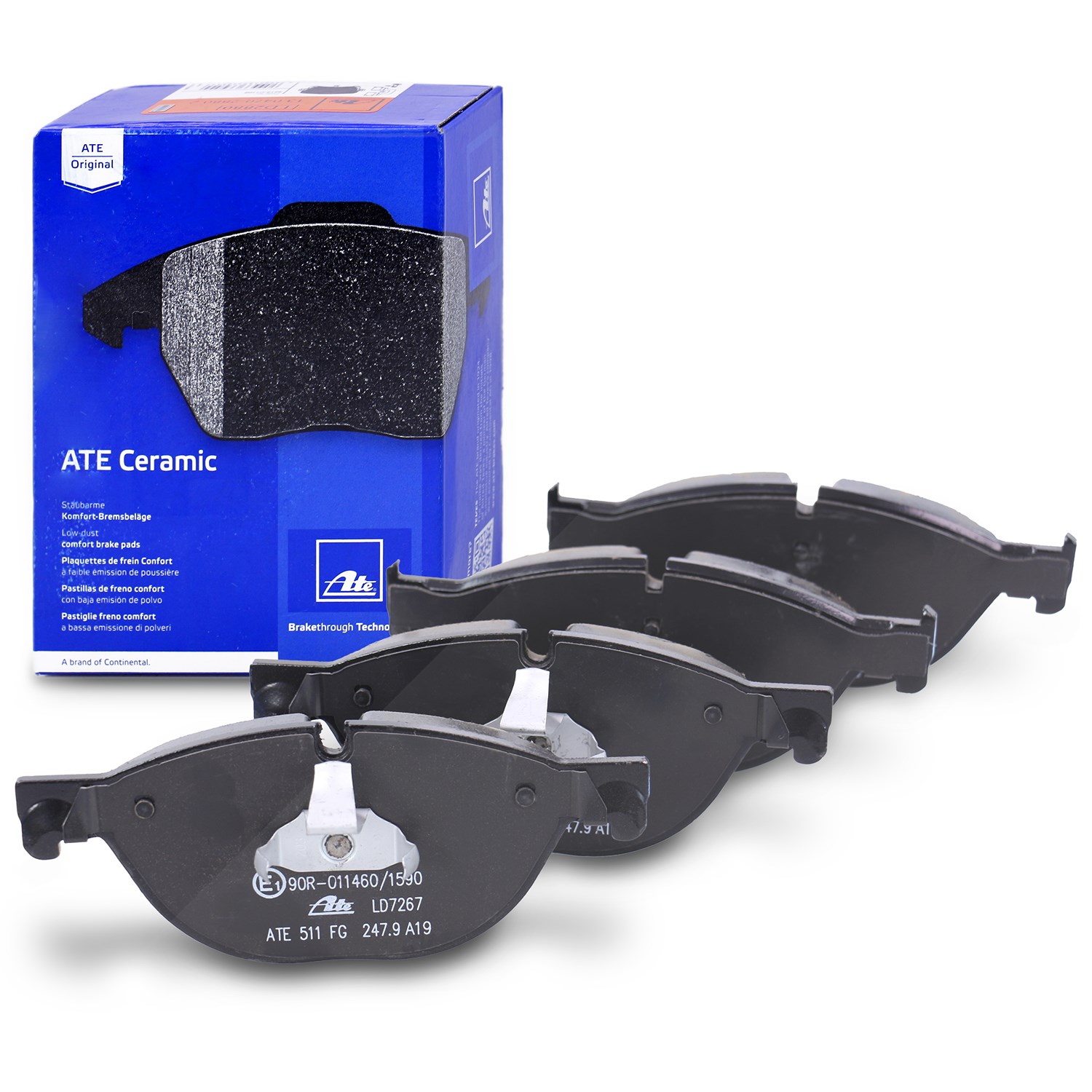 Ate CERAMIC Bremsbelagsatz vorne [Hersteller-Nr. 13.0470-7267.2] für BMW