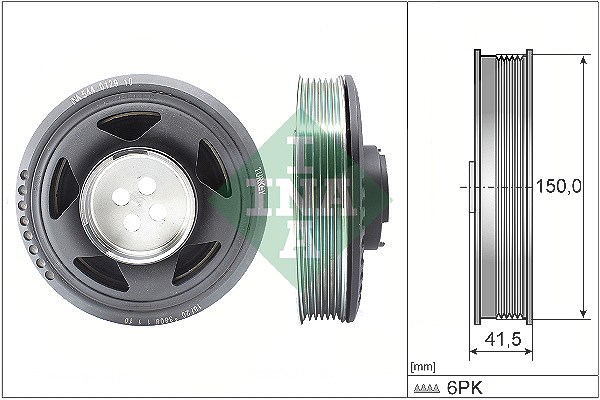 Schaeffler Ina Riemenscheibe, Kurbelwelle [Hersteller-Nr. 544012910] für BMW, Mini