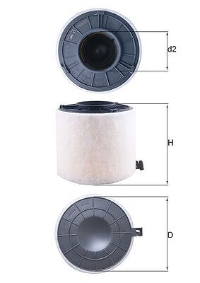 Mahle Luftfilter [Hersteller-Nr. LX4407] für Audi