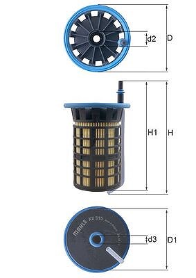 Mahle Kraftstofffilter [Hersteller-Nr. KX515] für Citroën, Peugeot