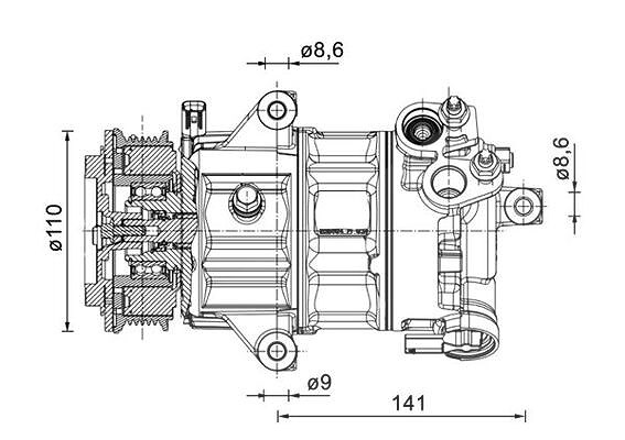 Mahle Kompressor, Klimaanlage [Hersteller-Nr. ACP1491000P] für Ford