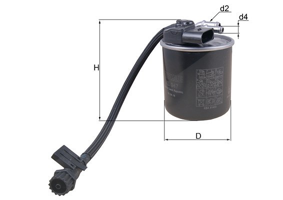 Mahle Kraftstofffilter [Hersteller-Nr. KL947] für Mercedes-Benz