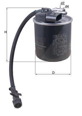 Mahle Kraftstofffilter [Hersteller-Nr. KL912] für Mercedes-Benz