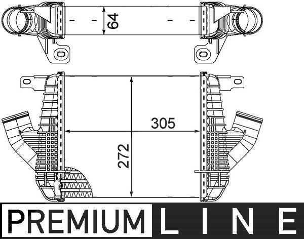 Mahle Ladeluftkühler [Hersteller-Nr. CI237000P] für Nissan