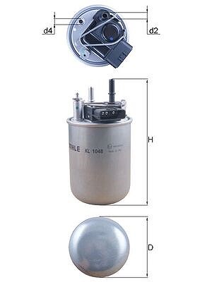 Mahle Kraftstofffilter [Hersteller-Nr. KL1048] für Nissan