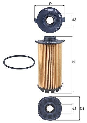 Mahle Ölfilter [Hersteller-Nr. OX1218D] für Porsche
