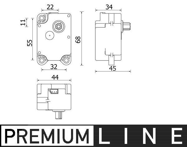 Mahle Stellelement, Mischklappe [Hersteller-Nr. AA71000P] für Volvo, Land Rover