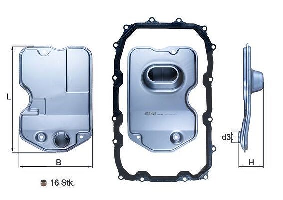 Mahle Hydraulikfilter Automatikgetriebe [Hersteller-Nr. HX160KIT] für VW, Audi, Porsche