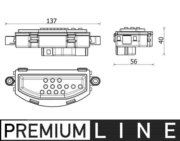 Mahle Regler, Innenraumgebläse [Hersteller-Nr. ABR158000P] für Mercedes-Benz