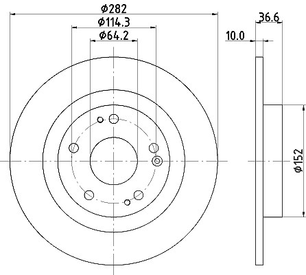 Hella Bremsscheibe [Hersteller-Nr. 8DD355131-901] für Honda