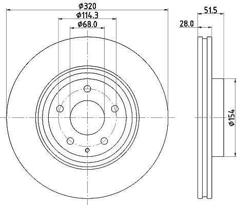Hella Bremsscheibe [Hersteller-Nr. 8DD355132-691] für Mazda