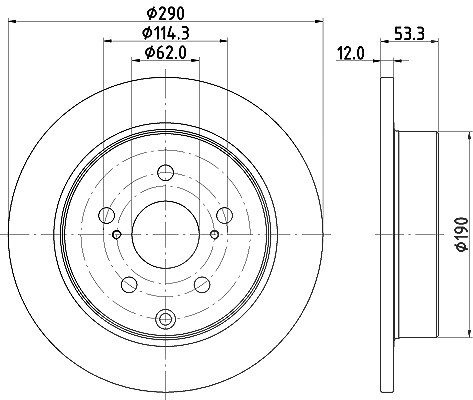 Hella Bremsscheibe [Hersteller-Nr. 8DD355132-591] für Toyota