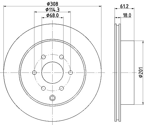 Hella Bremsscheibe [Hersteller-Nr. 8DD355131-391] für Mercedes-Benz, Nissan, Renault