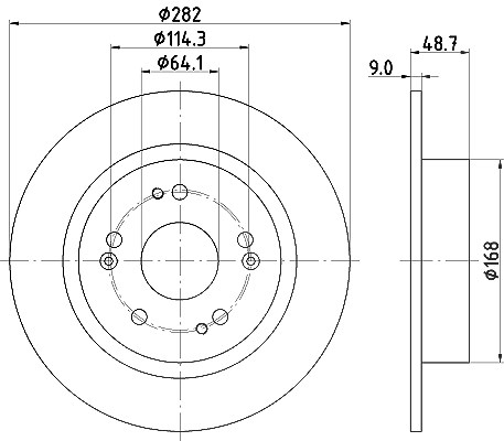Hella Bremsscheibe [Hersteller-Nr. 8DD355131-931] für Honda