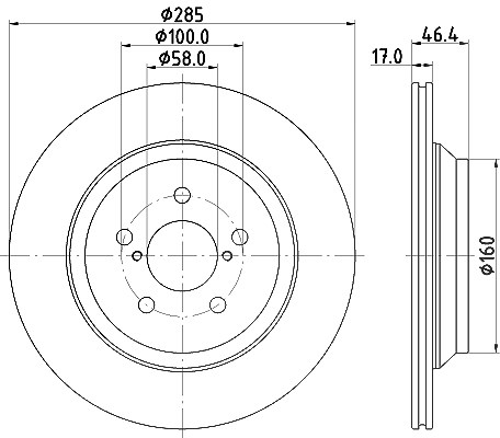 Hella Bremsscheibe [Hersteller-Nr. 8DD355132-371] für Subaru