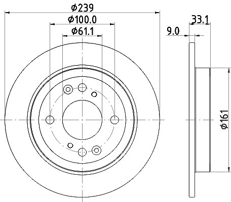 Hella Bremsscheibe [Hersteller-Nr. 8DD355132-061] für Honda