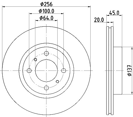 Hella Bremsscheibe [Hersteller-Nr. 8DD355126-941] für Mitsubishi