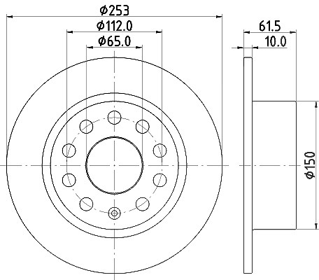 Hella Bremsscheibe [Hersteller-Nr. 8DD355132-281] für Skoda