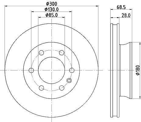 Hella Bremsscheibe [Hersteller-Nr. 8DD355131-891] für Mercedes-Benz