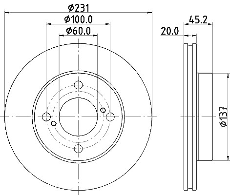 Hella Bremsscheibe [Hersteller-Nr. 8DD355132-381] für Suzuki