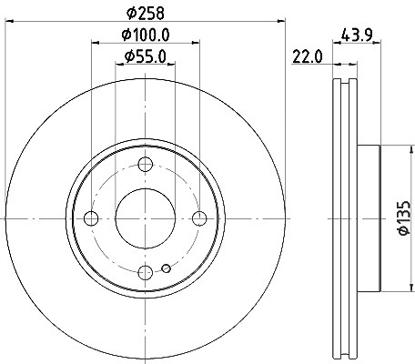 Hella Bremsscheibe [Hersteller-Nr. 8DD355131-821] für Mazda