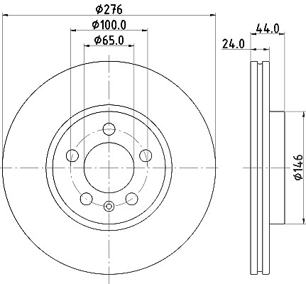 Hella Bremsscheibe [Hersteller-Nr. 8DD355132-891] für Seat, Audi, Skoda, VW