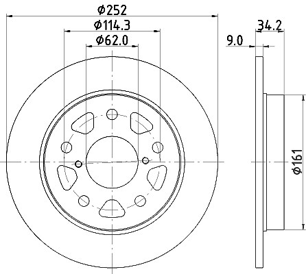 Hella Bremsscheibe [Hersteller-Nr. 8DD355132-191] für Suzuki