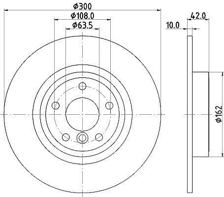Hella Bremsscheibe [Hersteller-Nr. 8DD355132-391] für Jaguar